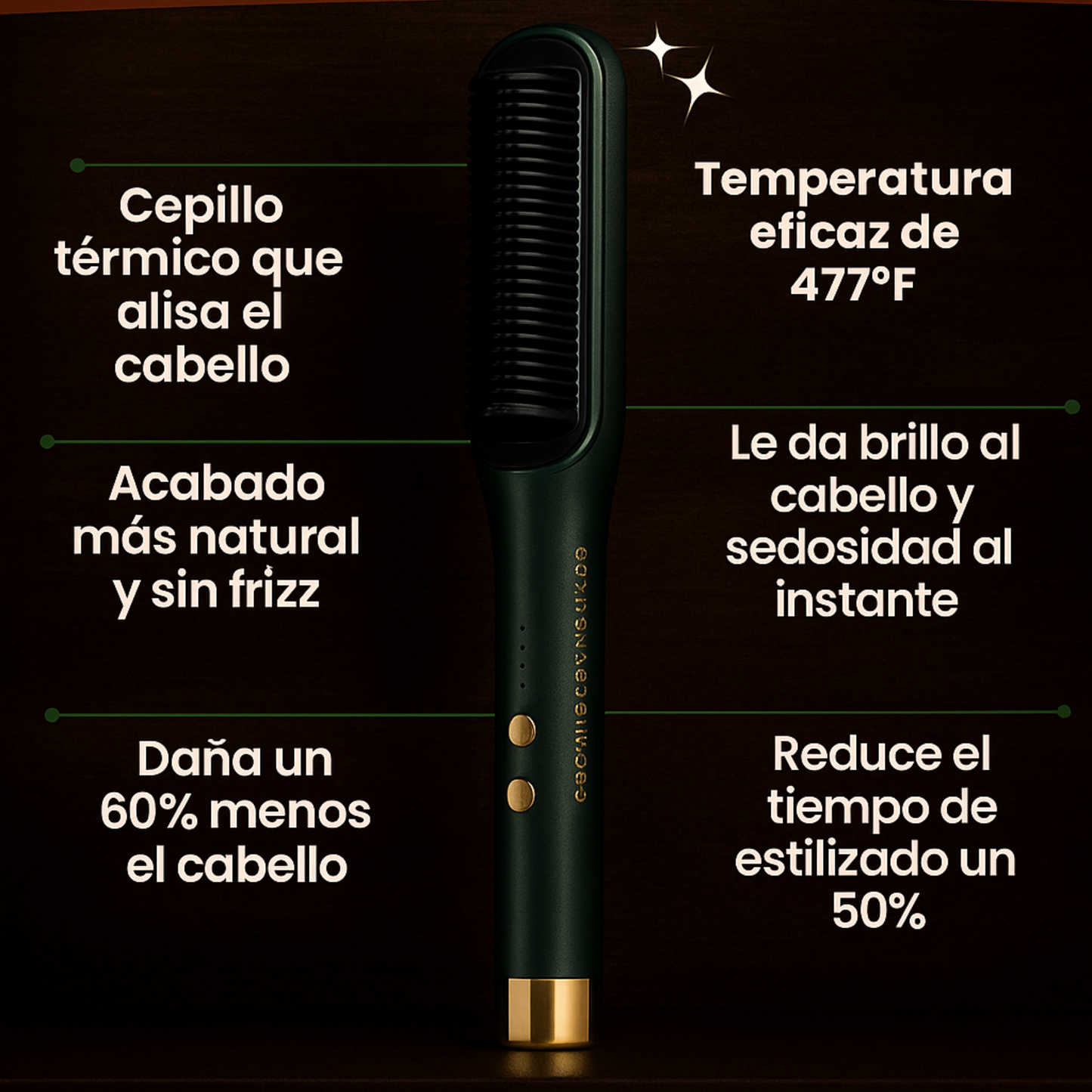 Cepillo Alisador 2 en 1