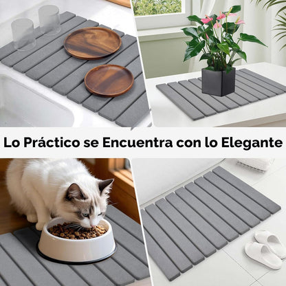 Tapete de Secado de Platos de Piedra