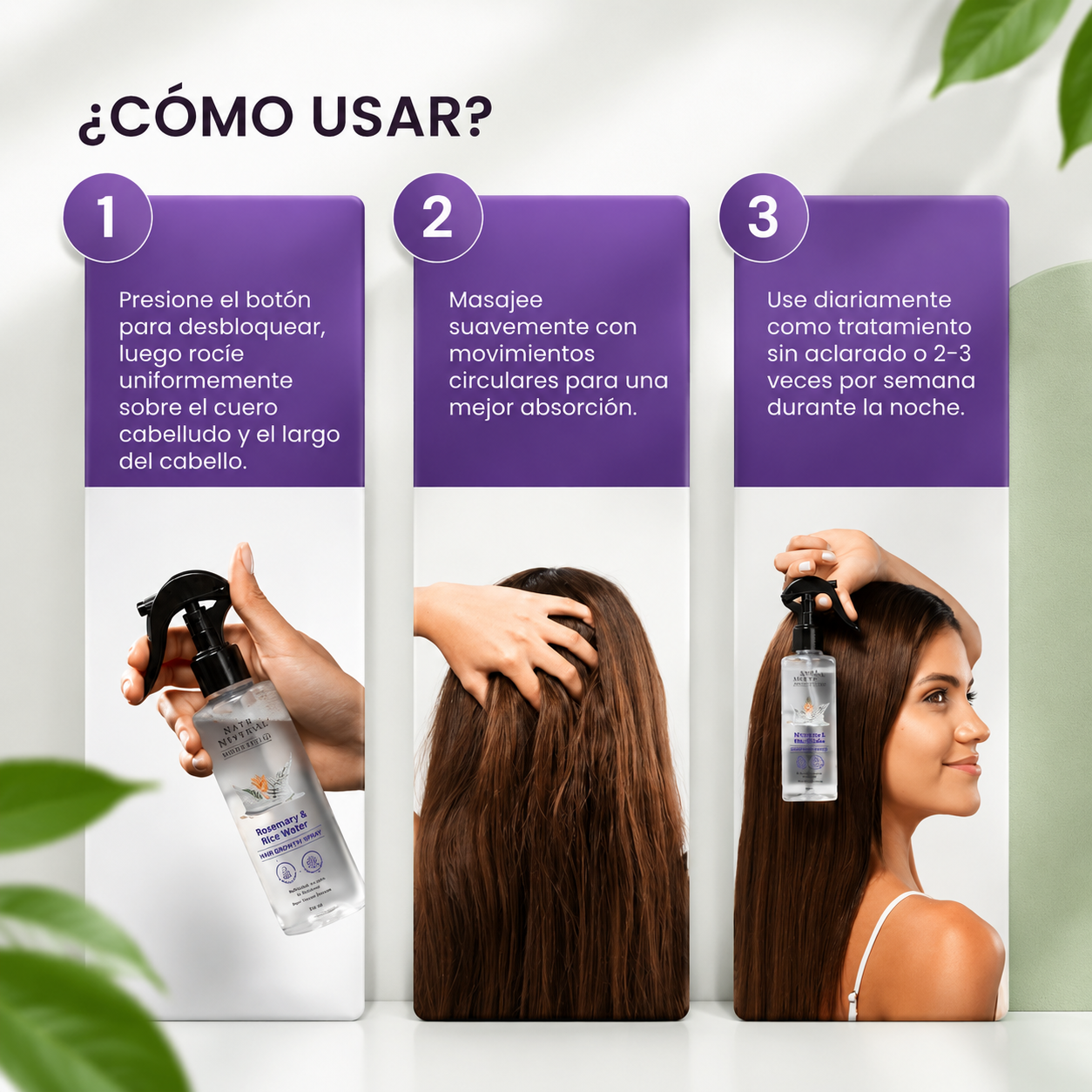 Spray de Agua de Romero con Extracto de Arroz + 3 Regalos Gratis