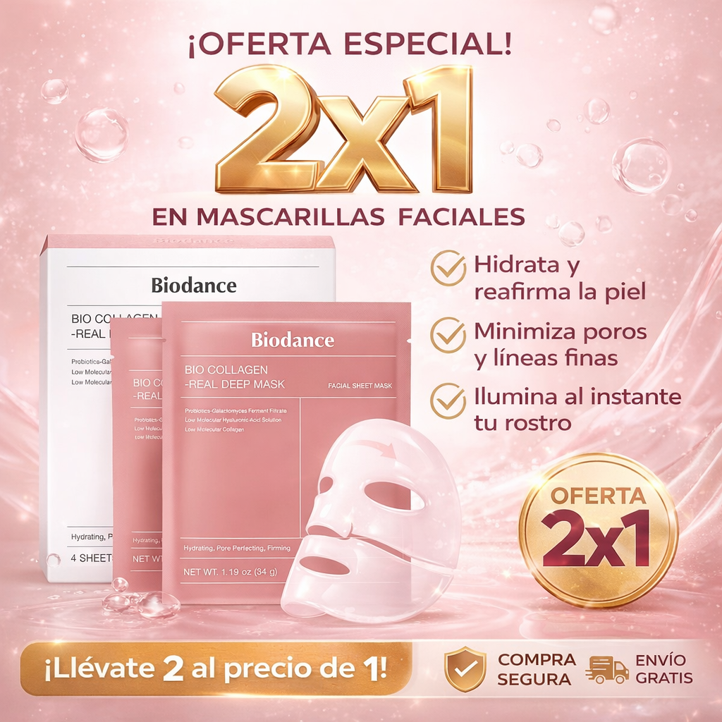 2X1 Pack de Mascarillas de Colágeno Biodance