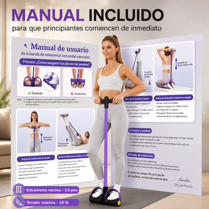 2x1 Bandas Fitness Con Pedales + 3 Regalos 🎁