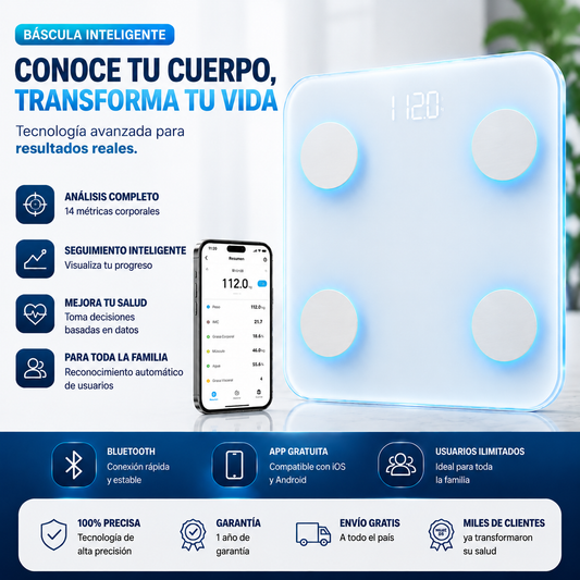 Báscula Con Sensor Inteligente BodyTrack