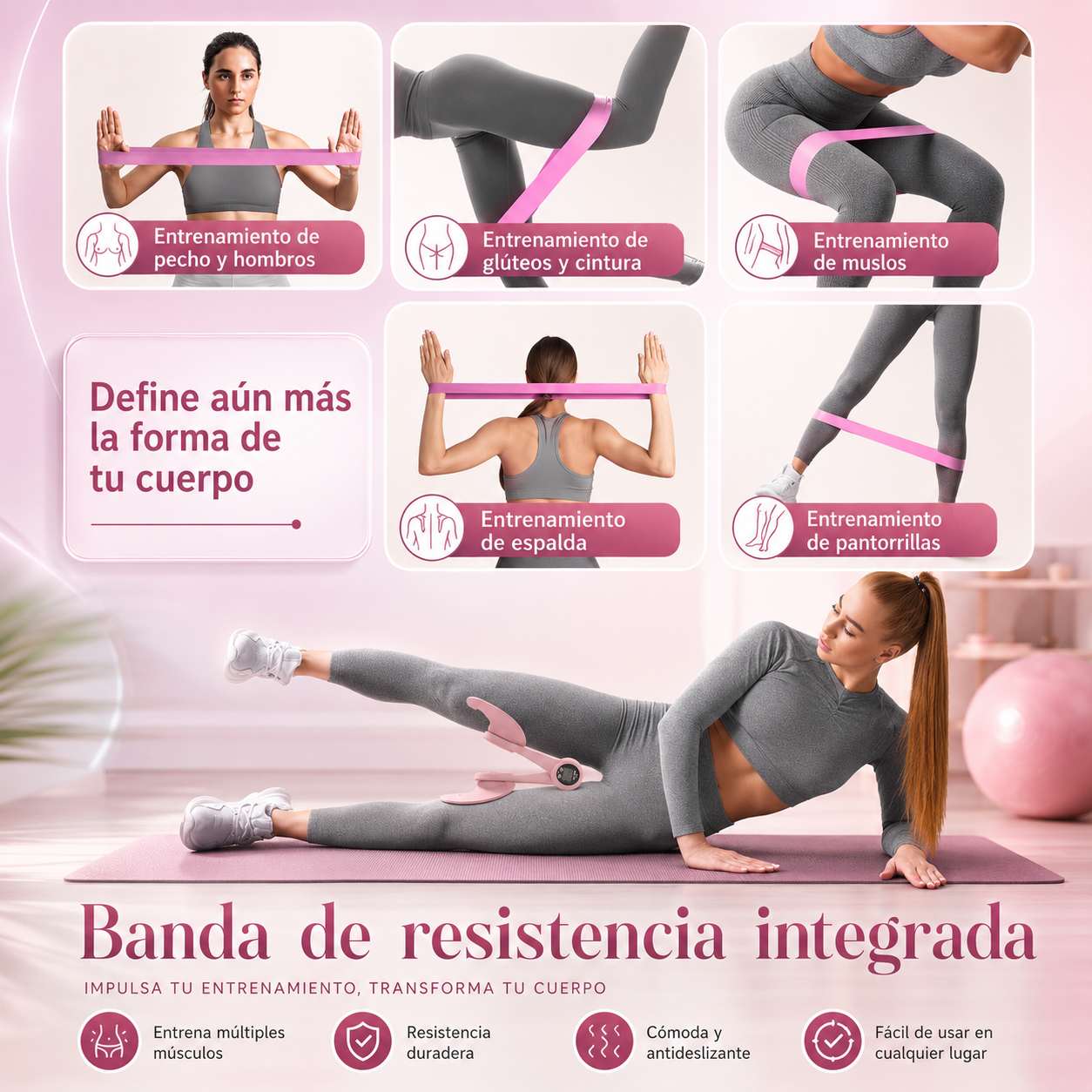 Ejercitador Pélvico + Banda Elástica GRATIS