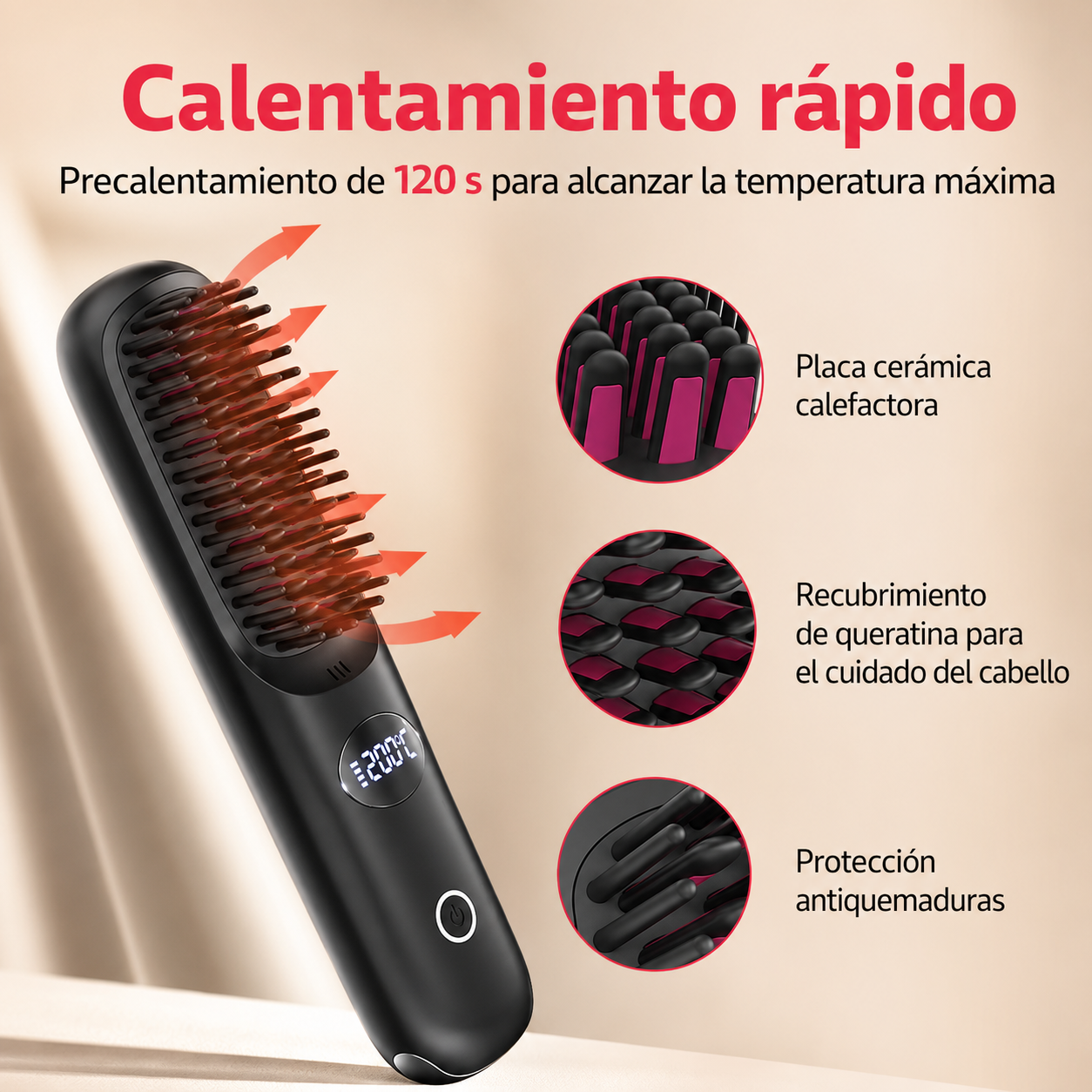 Cepillo Alisador Portátil