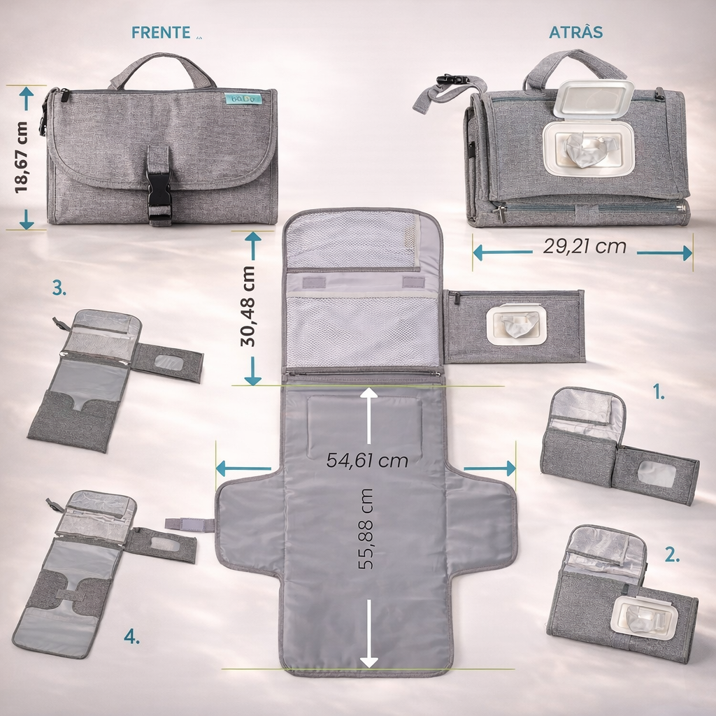 Cambiador de Pañales de Bebe Portátil