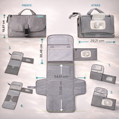 Cambiador de Pañales de Bebe Portátil