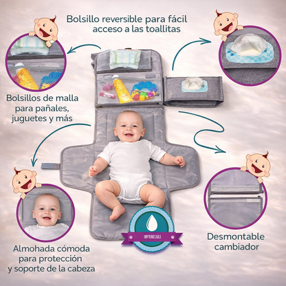 Cambiador de Pañales de Bebe Portátil