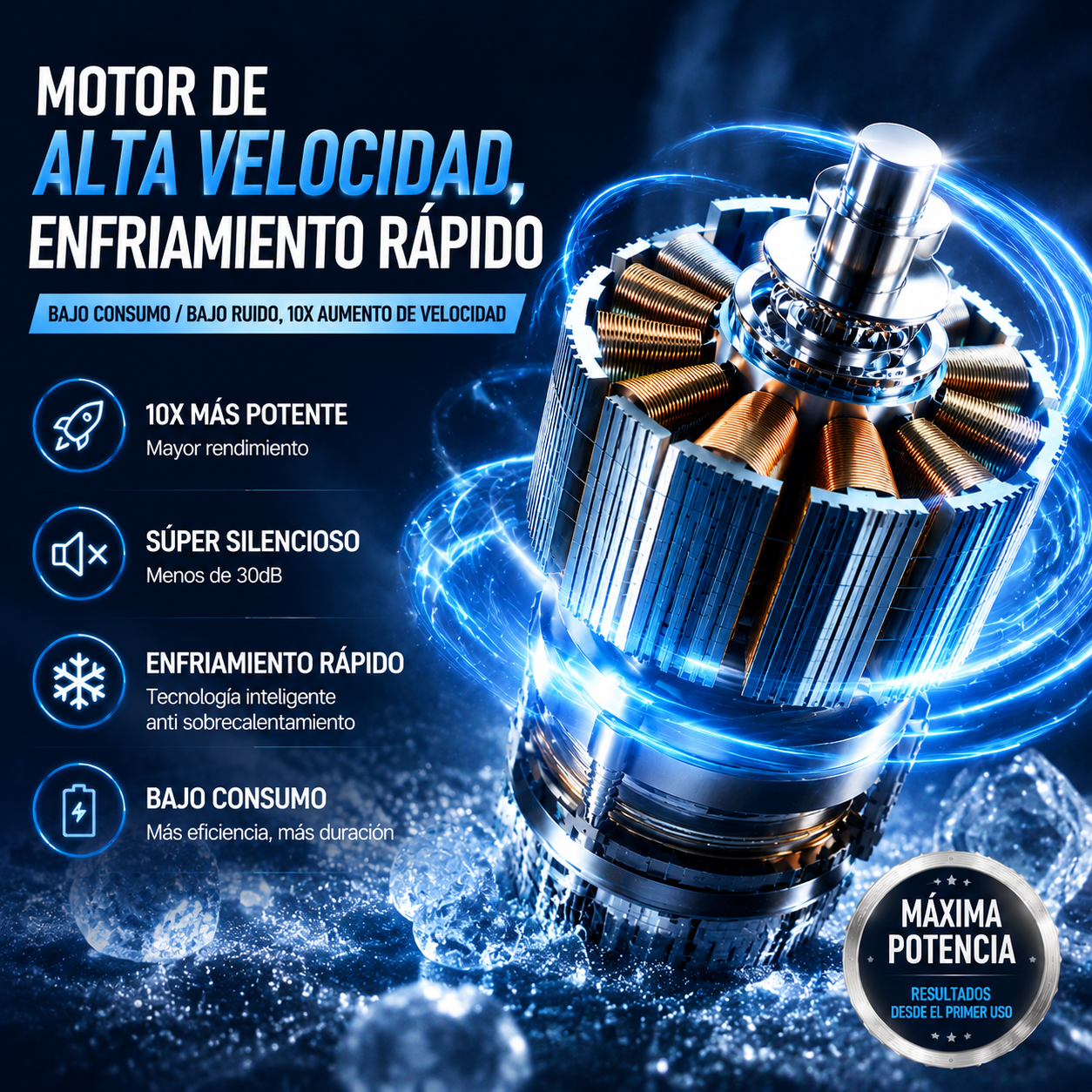 Ventilador CoolFlex™  + Spray Hidratante Gratis