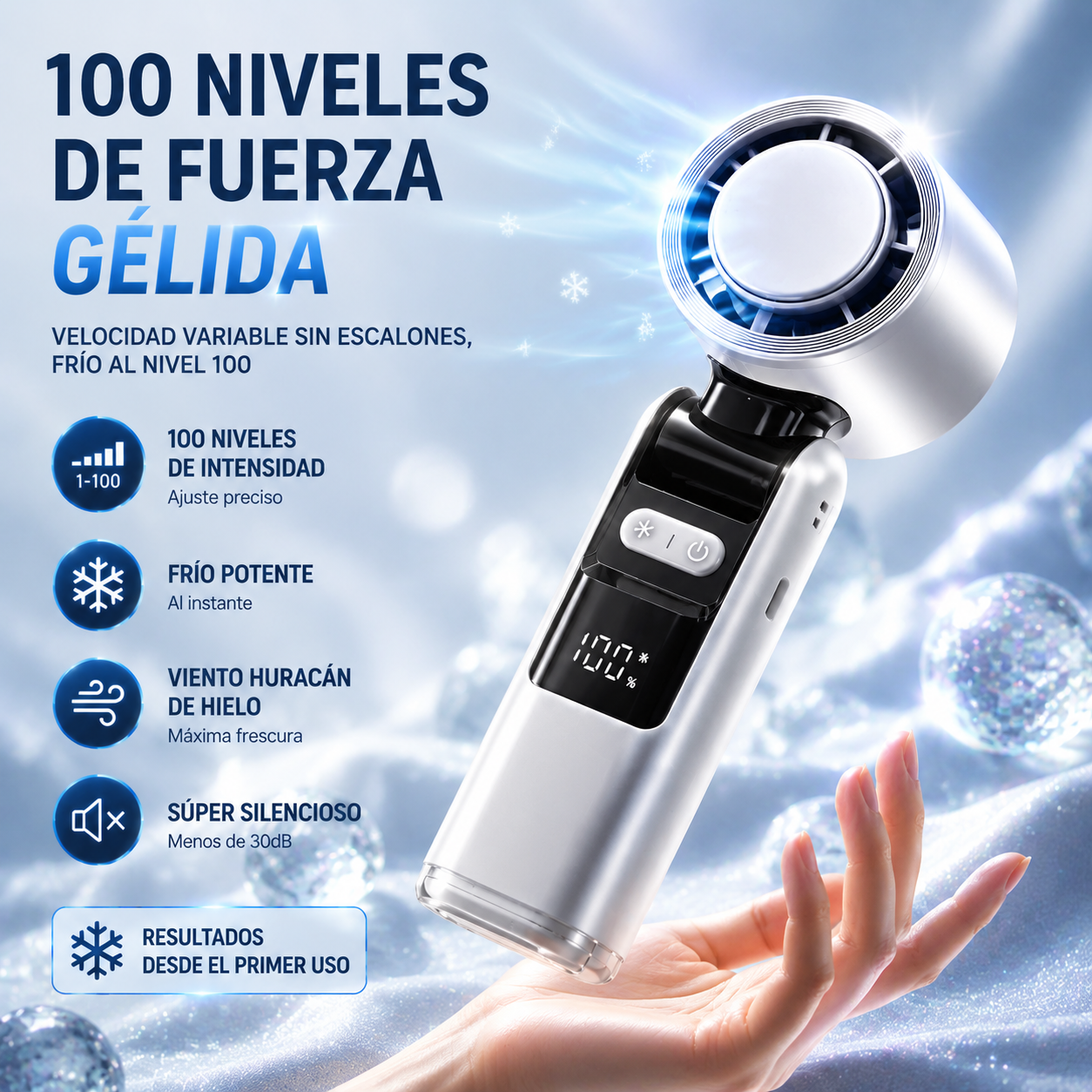 Ventilador CoolFlex™  + Spray Hidratante Gratis